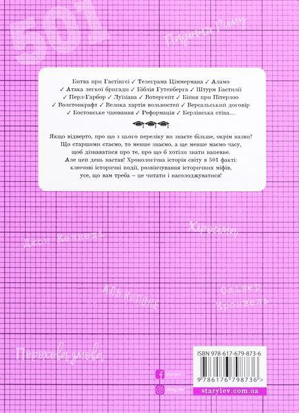 501 факт, який треба знати з... історії. Реттл Елісон 9786176798736 фото