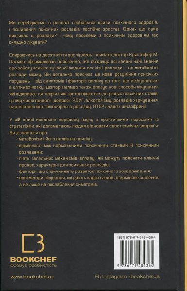 Енергія мозку. Психічне здоров&rsquo;я: нові способи лікування тривоги, депресії, ПТСР та інших розладів. Кристофер М. Палмер 9786175484364 фото